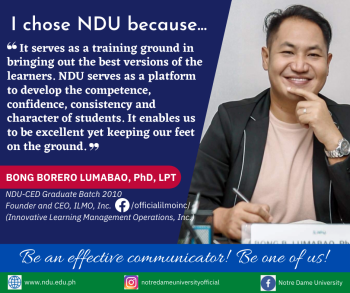 CED why choose NDU-Bong Lumabao 1