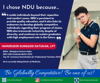 why choose NDU - Datukan