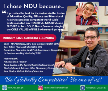 why choose NDU - Rodney Lisondra